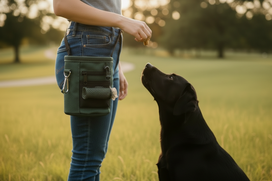 Leckerlibeutel mit Hund - Belohnung im Hundetraining